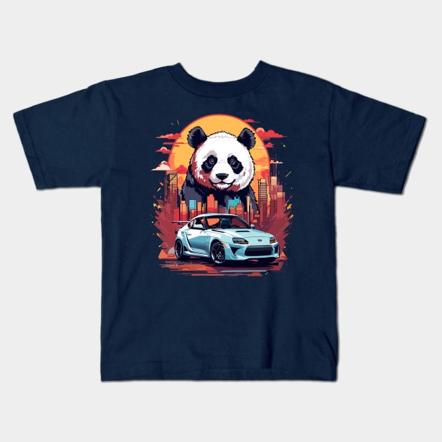 Cute Panda Kids T-Shirt by thepopflix